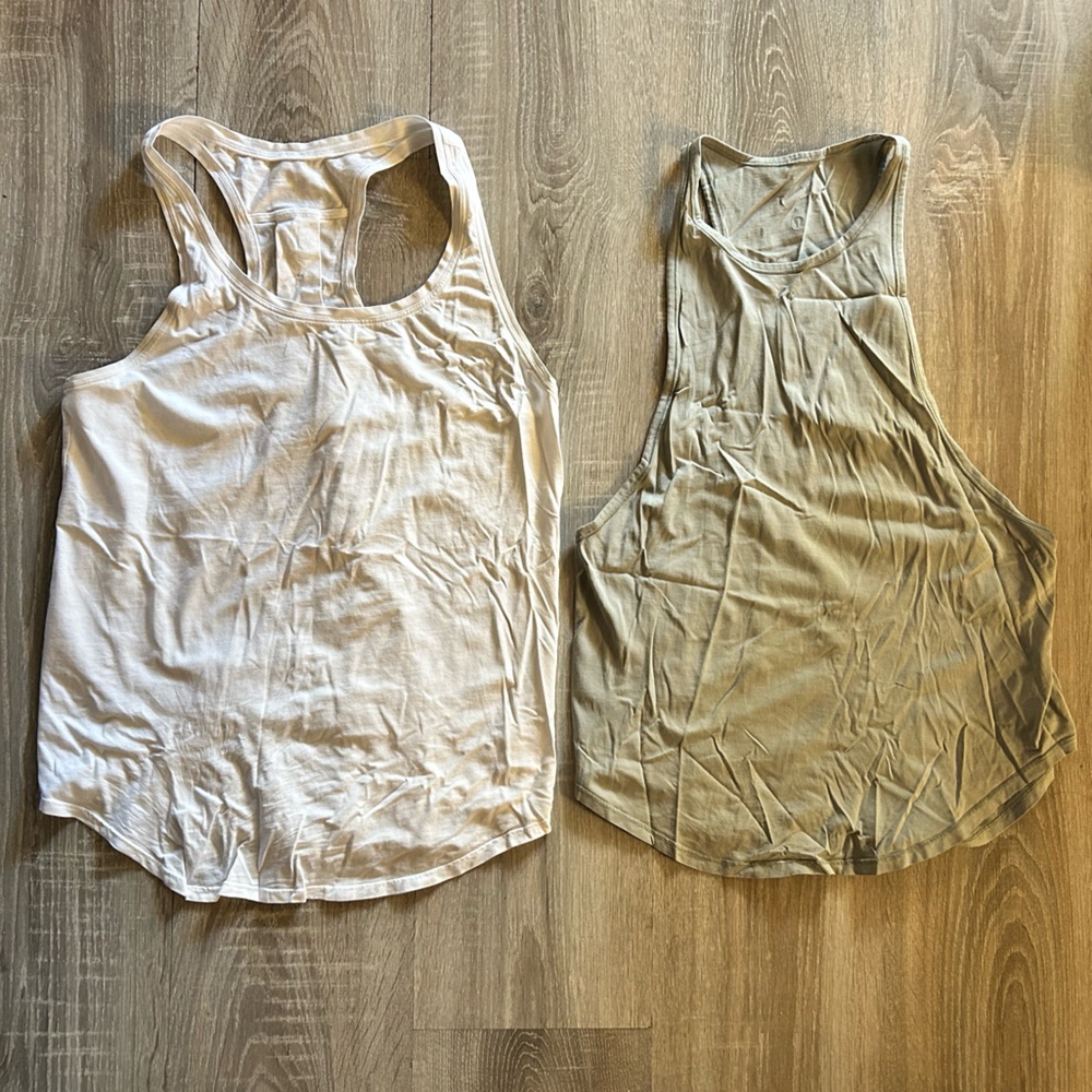 Lululemon Bundle White and Gray Tank Tops
